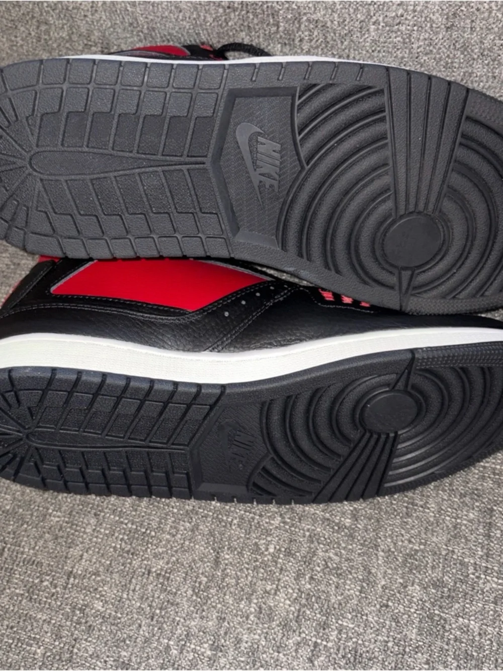 New Nike Jordan Flight 1 Bred Black & Red High-Top Sneakers Men’s Size:9 - Picture 5 of 5